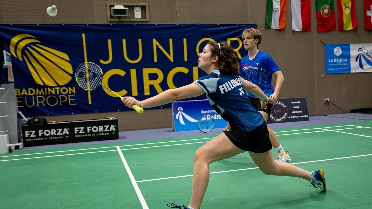Adèle Fillonneau en compétition de badminton